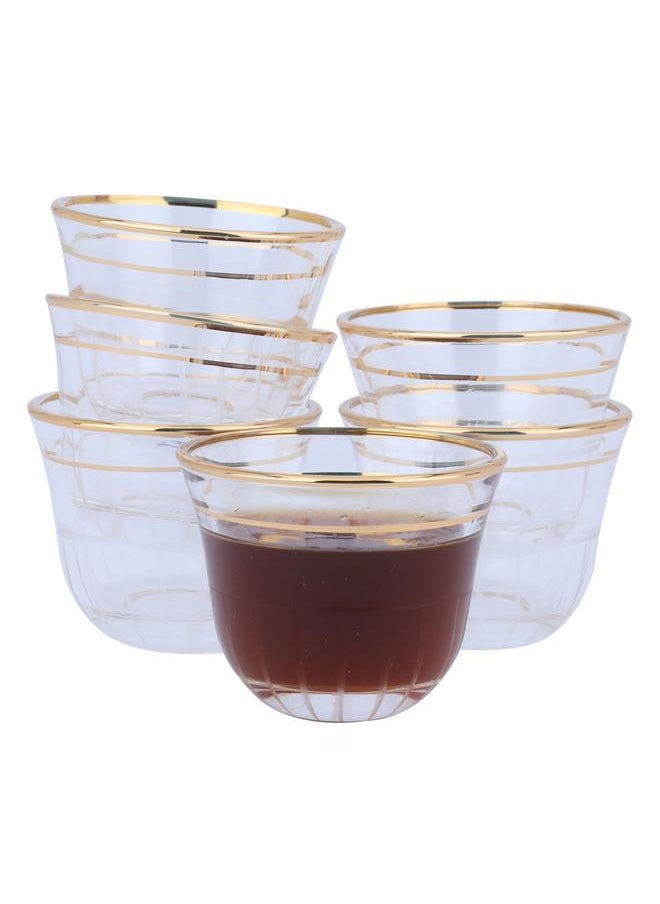 Alsaif Glass Coffee And Tea Serving Set 26 Pieces Clear  - Image 3