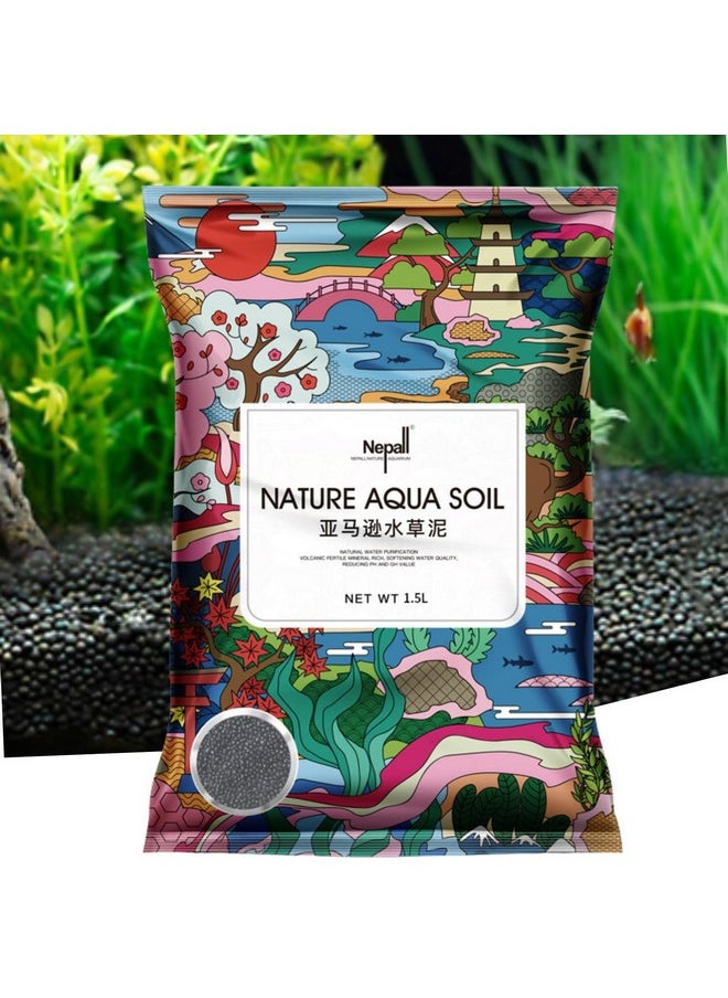 VAYINATO Petzlifeworld 1.5 L Nepall Aqua Soil | Planted Aquarium Substrate Fish Tank Water Grass Mud for Natural Aquatic Plants and Shrimps | No Cloudiness | Clear Water | Rich Nutrients  - Image 1