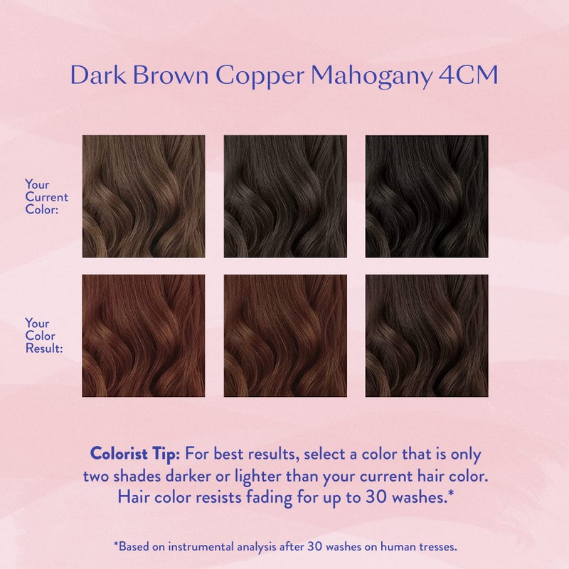 eSalon Permanent Hair Color & Hair Dye Kit - Dark Brown Copper Mahogany - Personal Colorist for Up To 100% Gray Coverage, All Hair Types - Professional-Grade Ammonia-Free - Image 4