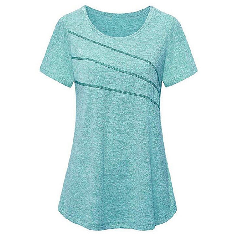 Women Short Sleeve Yoga Top Quick Dry Running Workout Sports T-Shirt Activewear - Image 1