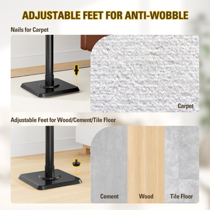 Mounting Dream Speaker Stands Height Adjustable for Satellite & Small Bookshelf Speakers, Set of 2 Floor Stand Mount for Bose Polk JBL Sony Yamaha and Others - 11LBS Capacity MD5402 - Image 5