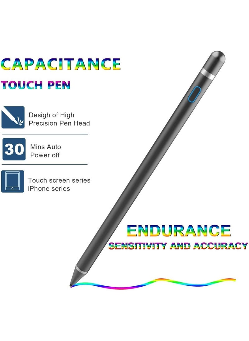 ELTRAZONE Stylus Pen Digital Pencil Fine Point Active Pen for Touch Screens, Compatible with phone Tablets (Black) - Image 5