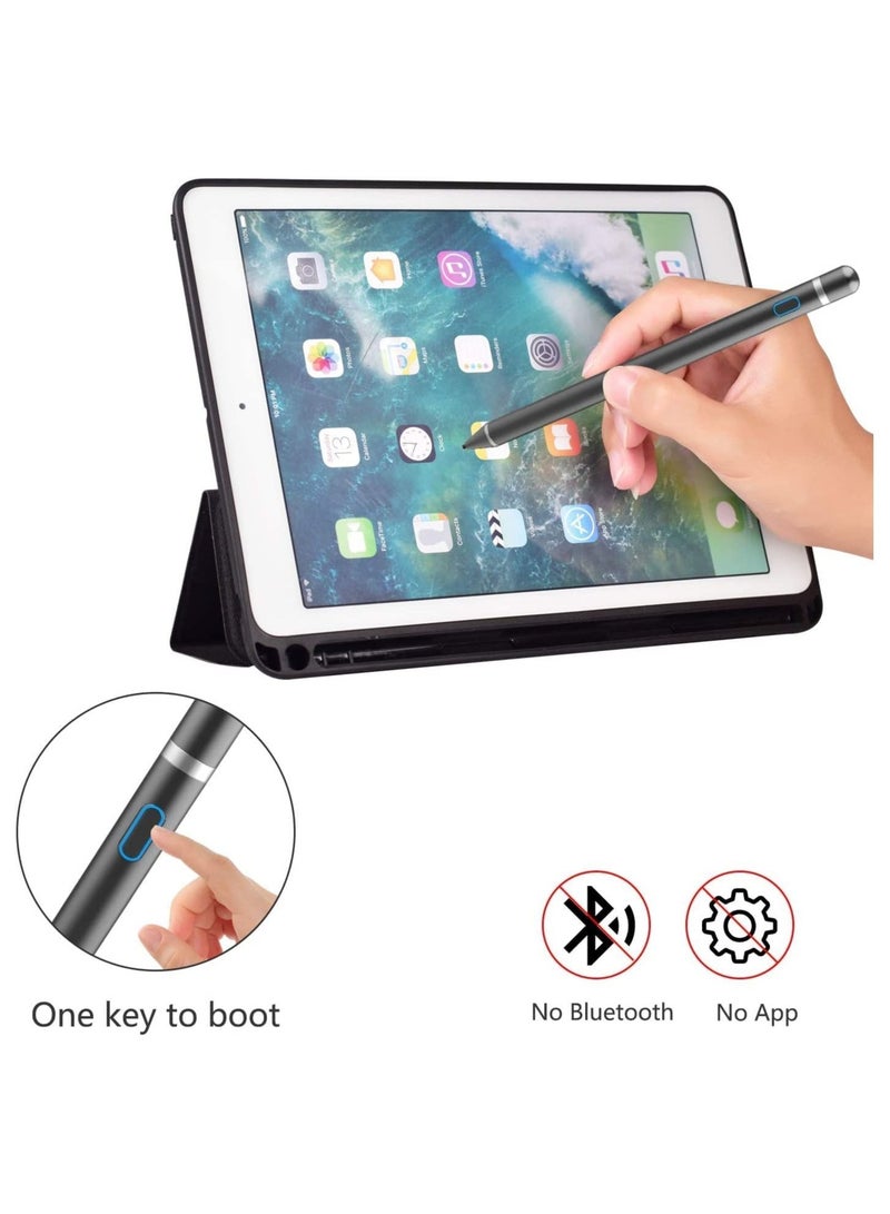 ELTRAZONE Stylus Pen Digital Pencil Fine Point Active Pen for Touch Screens, Compatible with phone Tablets (Black) - Image 2