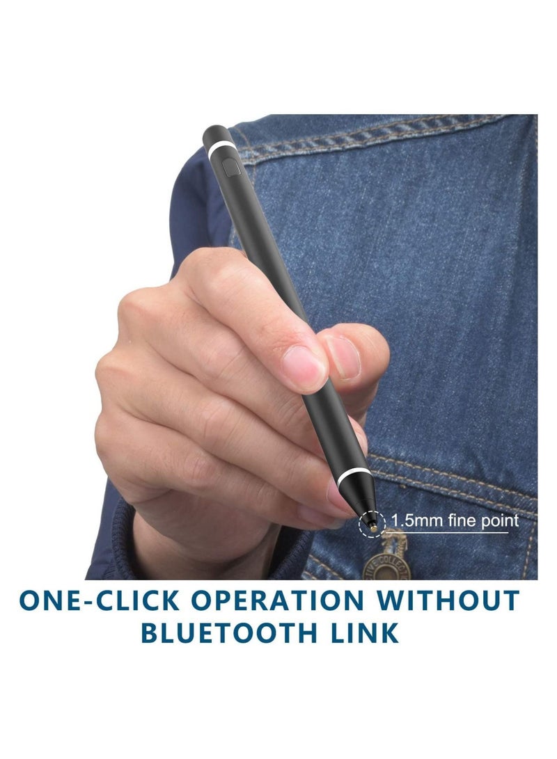 ELTRAZONE Stylus Pen Digital Pencil Fine Point Active Pen for Touch Screens, Compatible with phone Tablets (Black) - Image 3