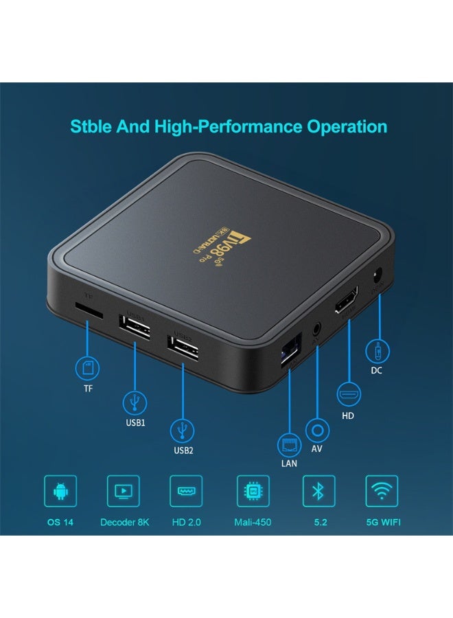 Android 14 Pro ATV TV Box with Allwinner H313 Quad Core, 8K Video Support, 4K Resolution, 2GB RAM, 16GB Storage, Dual Wifi, Bluetooth 5.2, Smart Voice Remote Control - Image 2