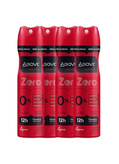 ABOVE ABOVE Feel Free Zero Set, 4 Pcs - Spray Deodorant for Women - 12-Hour Protection - No Stain - Dry Spray - Aluminum Free Deodorant Spray - Cruelty-Free 