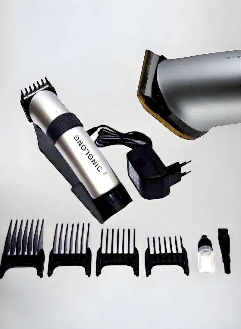 ماكينة قص الشعر الكهربائية الاحترافية مع شفرات فضية/سوداء - WM-609 - Image 1