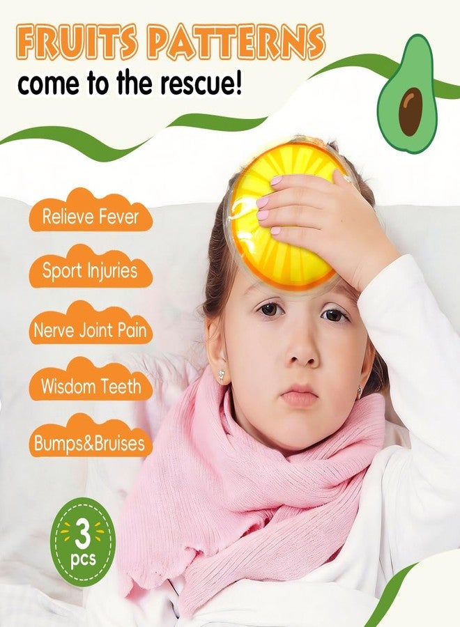 Conbella Kids Ice Packs for Boo Boos, 3 Pack Reusable Soft Gel Ice Packs for Toddlers & Children, Mini Hot Cold Compress for Bumps, Bruises, Fever, Toothache, Wisdom Teeth, Injuries Recovery - Image 2