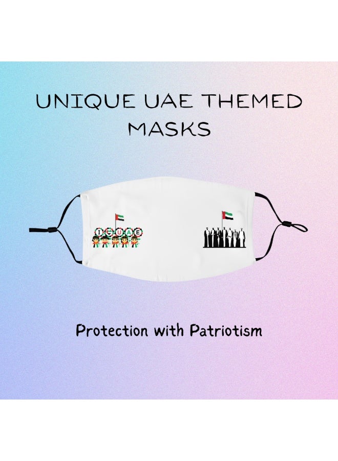 PRINTSHOP4ME Facecover For Celebrating UAE National Day Spirit Of The Union Flag Day Celebrations Facemask Cover For Kids | Men | Women - Adjustable Length - Image 5
