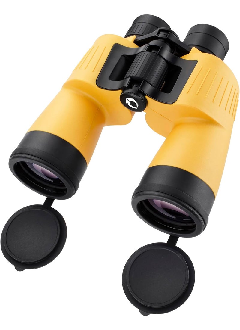BARSKA Barska AB12738 Floatmaster 7x50 Waterproof Floating Marine Binoculars for Boating Hunting Fishing Sports etc Yellow  - Image 1