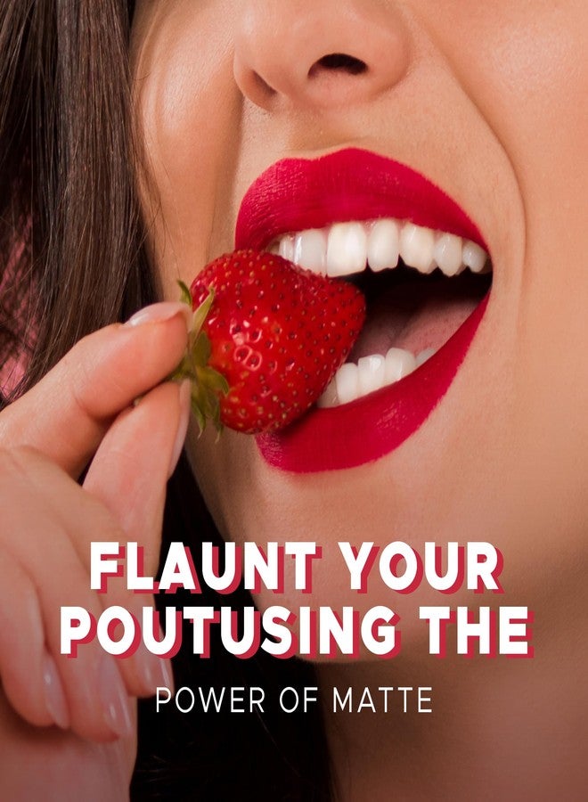 Hilary Rhoda Power Of Matte Liquid Lipstick | Buildable Colour | Long Lasting & Matte Finish | Lightweight & Non-Drying Formula | Smudge Proof & Non-Transferable | 3ml (Apple Candy - Shade 21) - Image 3