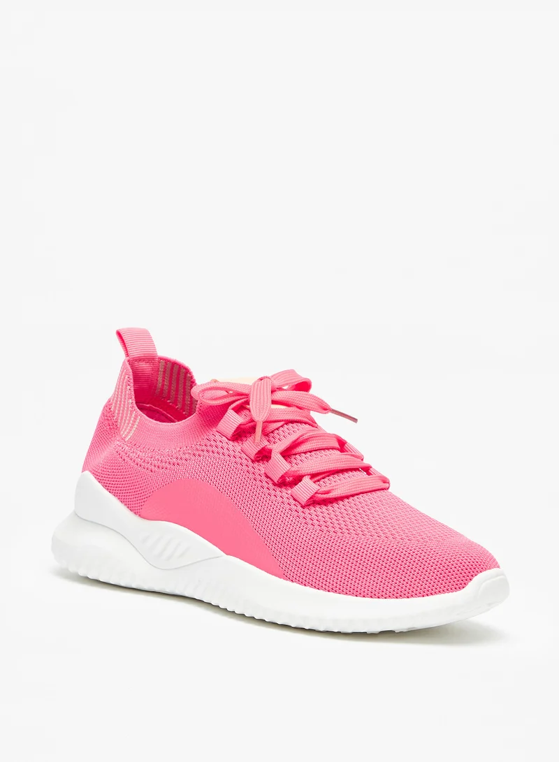شو اكسبرس Womens OAKLAN Textured Lace-Up Sports Shoes