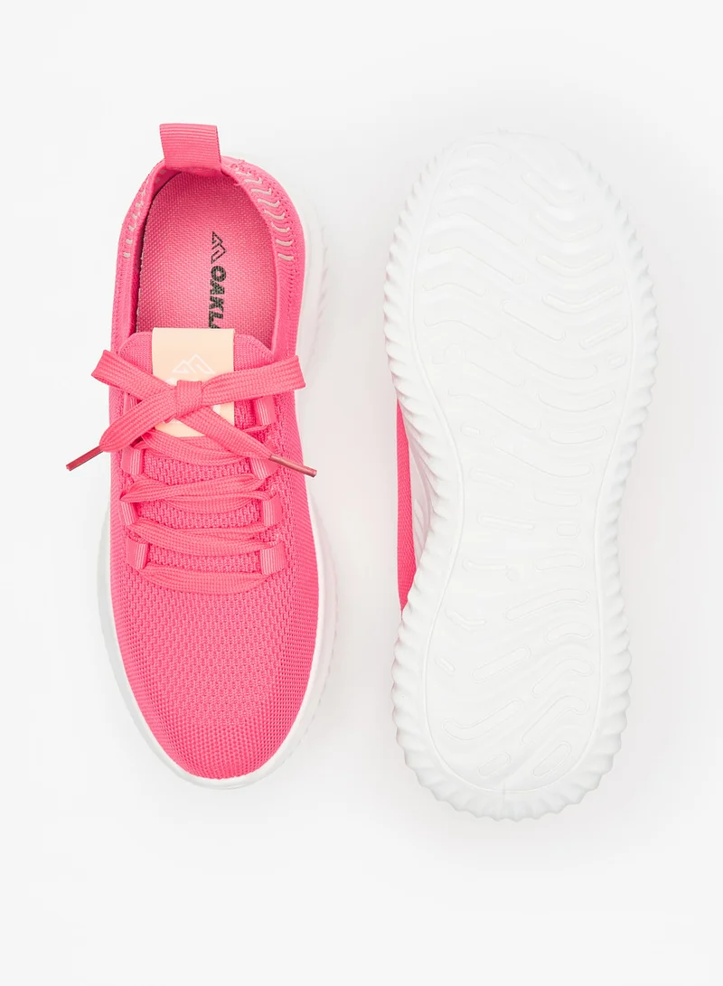 شو اكسبرس Womens OAKLAN Textured Lace-Up Sports Shoes