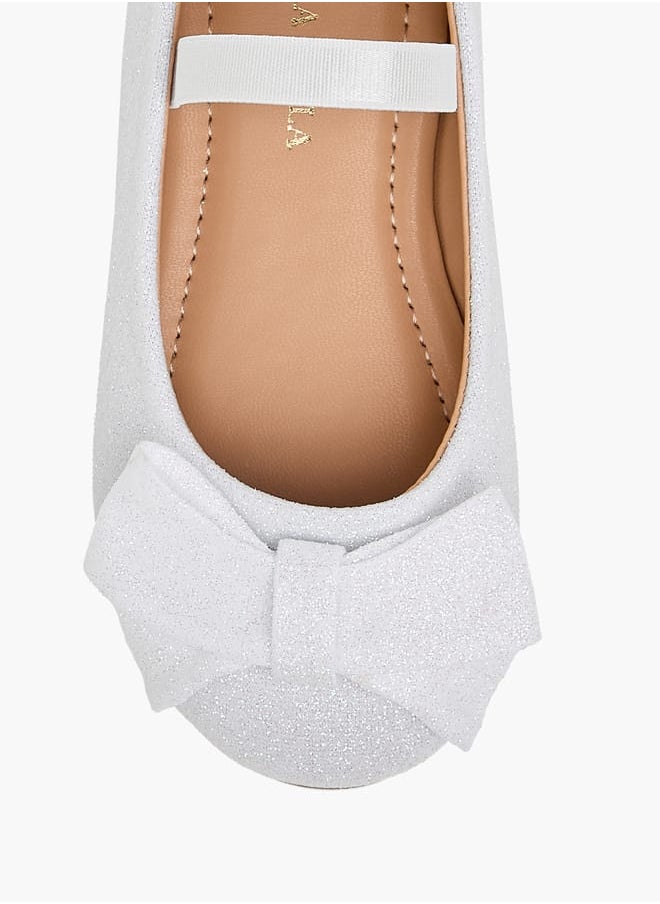 Flora Bella By Shoexpress - Girls Bow Embellished Ballerina Shoes With Elasticated Strap - Image 1