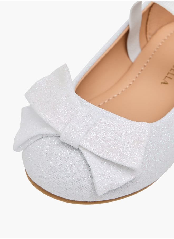 Flora Bella By Shoexpress - Girls Bow Embellished Ballerina Shoes With Elasticated Strap - Image 1