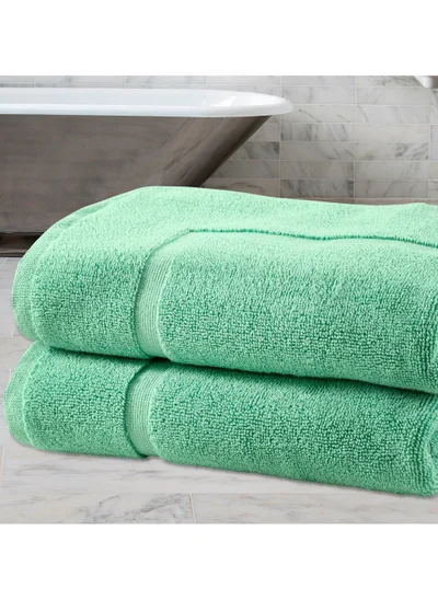 Bliss Casa Bath Mat 2-Pieces 1000 GSM Genuine Ring Spun 100% Cotton Highly Absorbent Cotton