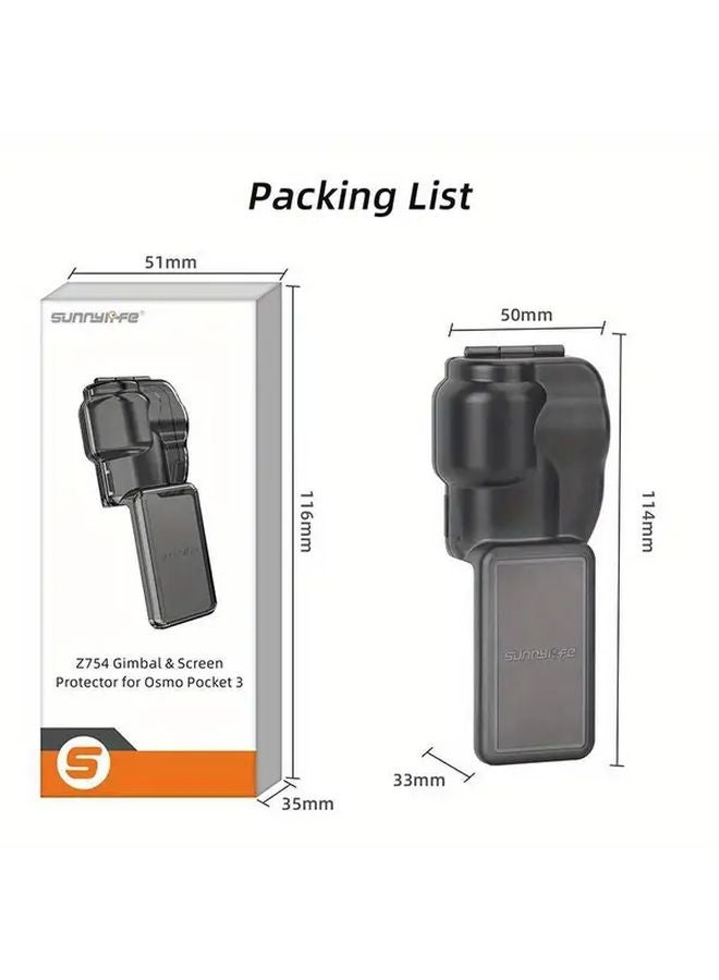 الغطاء الواقي الأسود وواقي الشاشة لكاميرا DJI Osmo Pocket 3 - Image 1