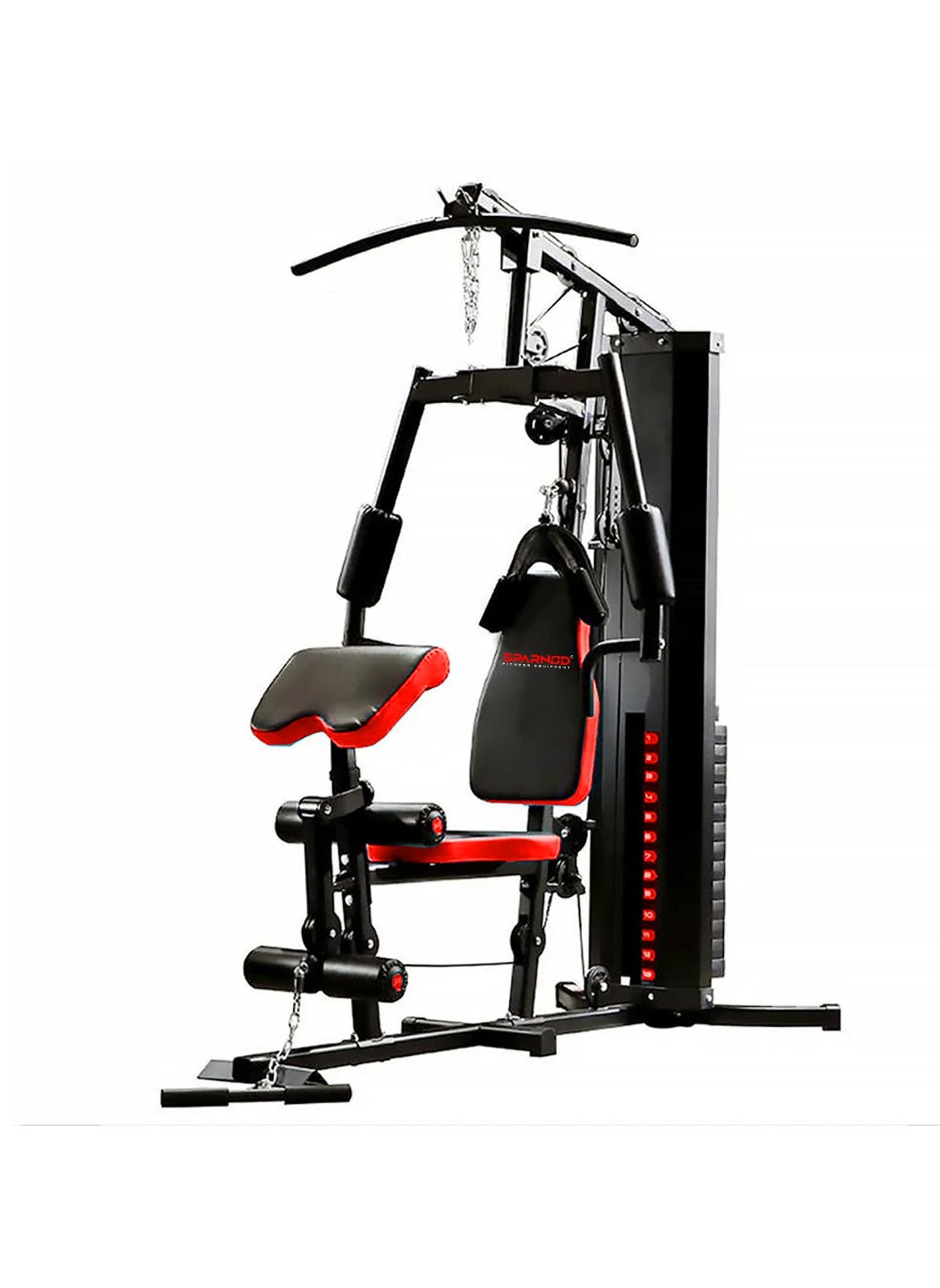 Sparnod Fitness Sparnod Fitness SHG-10000 محطة رياضية منزلية متعددة الوظائف بإطار فولاذي شديد التحمل 