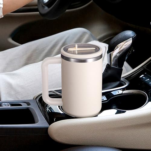 ANTAND 40oz Flip Straw Leak Proof Lid for Stanley H2.0 Quencher Protour Tumbler, 2 Pack Spill Proof Lid Replacement Straw Cover Top for 40 OZ Stanley Cup Accessories (White, Black) - Image 5