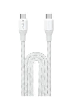 Momax Momax Flow 100W USB-C to USB-C 2m Braided Cable, Fast Charging, and Data Transfer, White  - Image 1