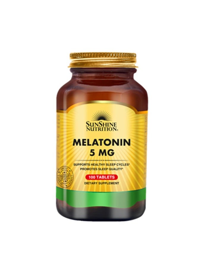 SUNSHINE NUTRITION مكملات صن شاين للتغذية ميلاتونين 5 ملغ (100 قرص)