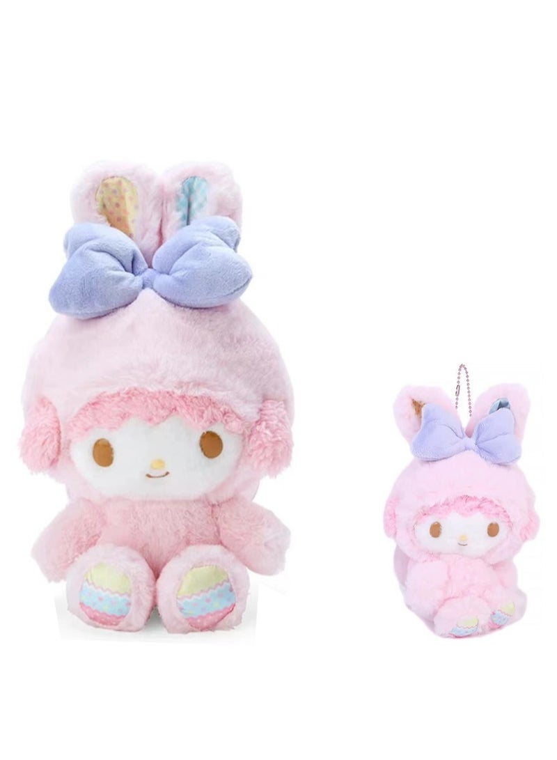 Two-piece doll + pendant (Bi Aino)rabbit ears and wings series plush toy bag pendant gift ornaments  - Image 1