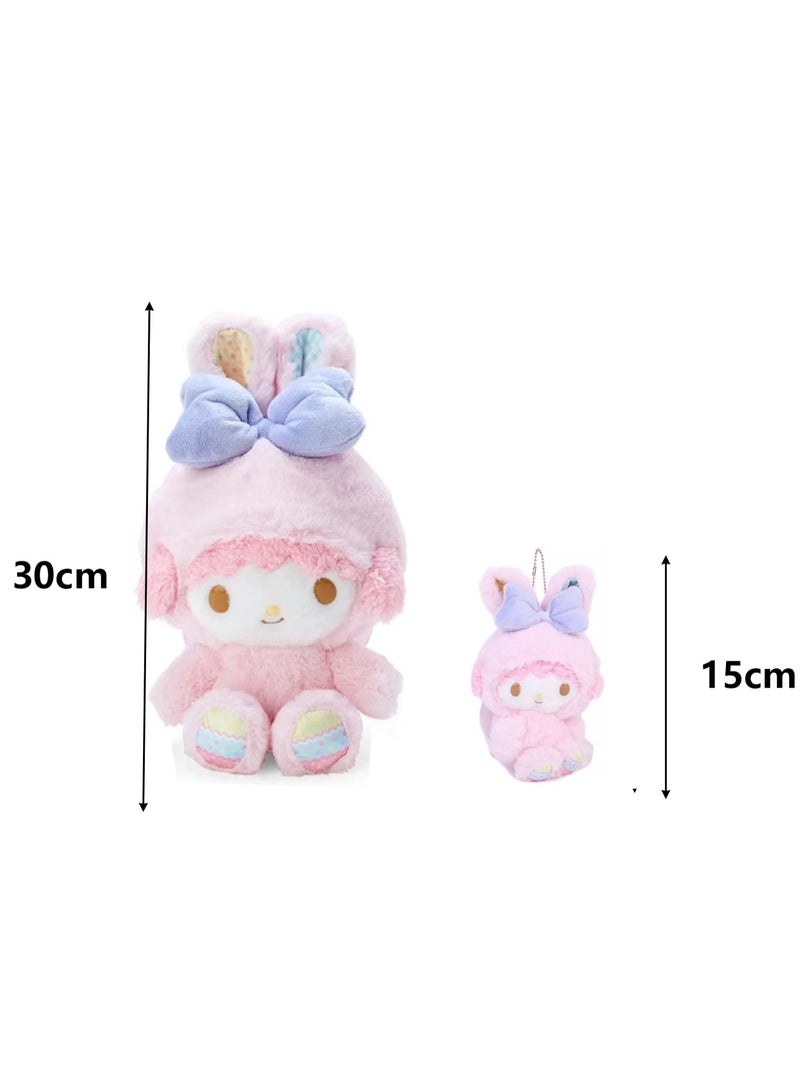 Two-piece doll + pendant (Bi Aino)rabbit ears and wings series plush toy bag pendant gift ornaments  - Image 2