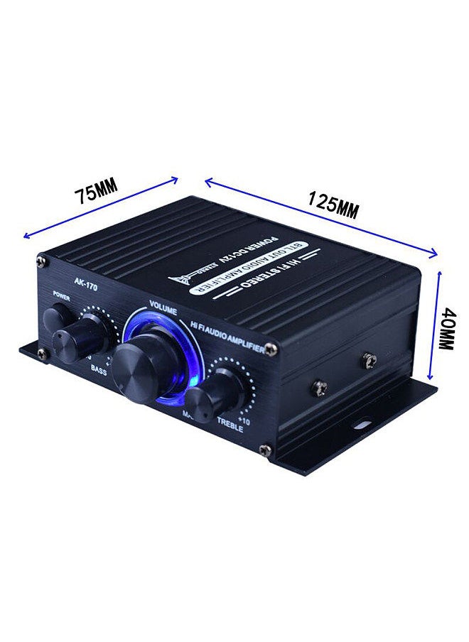 Generic - AK170 Audio Power Amplifier Portable Sound Amplifier Speaker Amp for Car and Home - Image 1