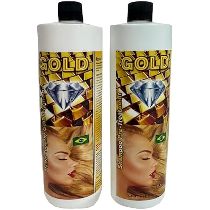 KERA FRUIT CIRUGIA CAPILAR GOLD DIAMOND BRILLO DE ORO BRAZILIAN HAIR TREATMENT + SHAMPOO (32 OZ) SURGERY CAPILAR NATURAL - Image 2