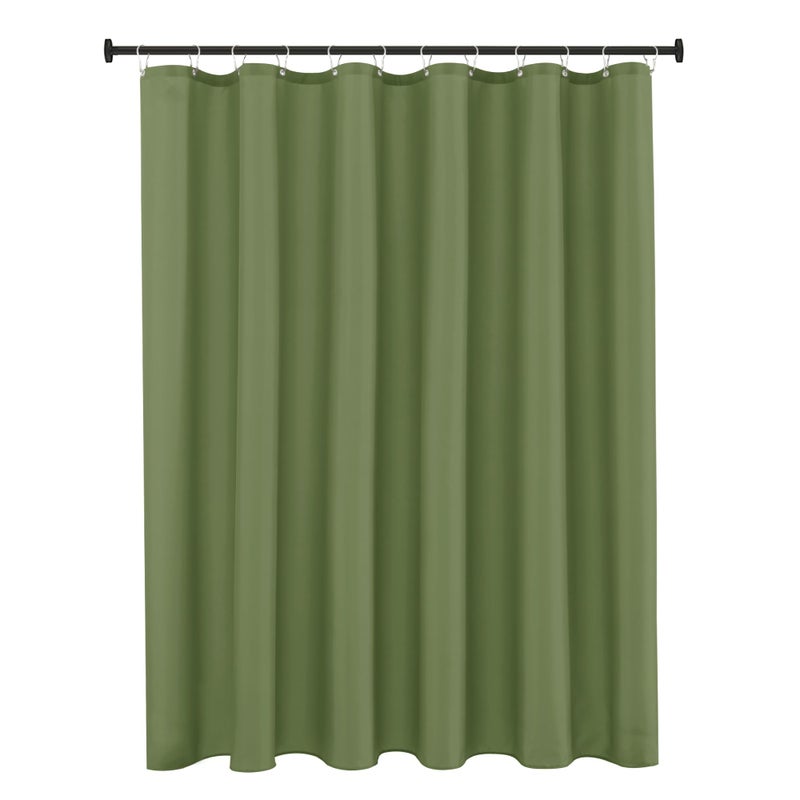 Biscaynebay Hotel Quality Fabric Shower Curtain Liners 72 Inch by 72 Inch, Sage Water Resistant Bathroom Curtains Rust Resistant Grommets & Weighted Bottom Hem Machine Washable - Image 1