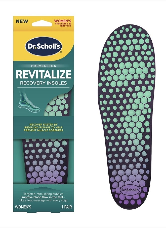 Dr. Scholl's ® Revitalize Recovery Insole Orthotics, Improve Recovery Fast, Reduce Fatigue, Stress, Soreness, Trim to Fit Inserts for Any Shoes, Athletic, Running, Slippers, Casual, Women 6-10, 1 Pair  - Image 1