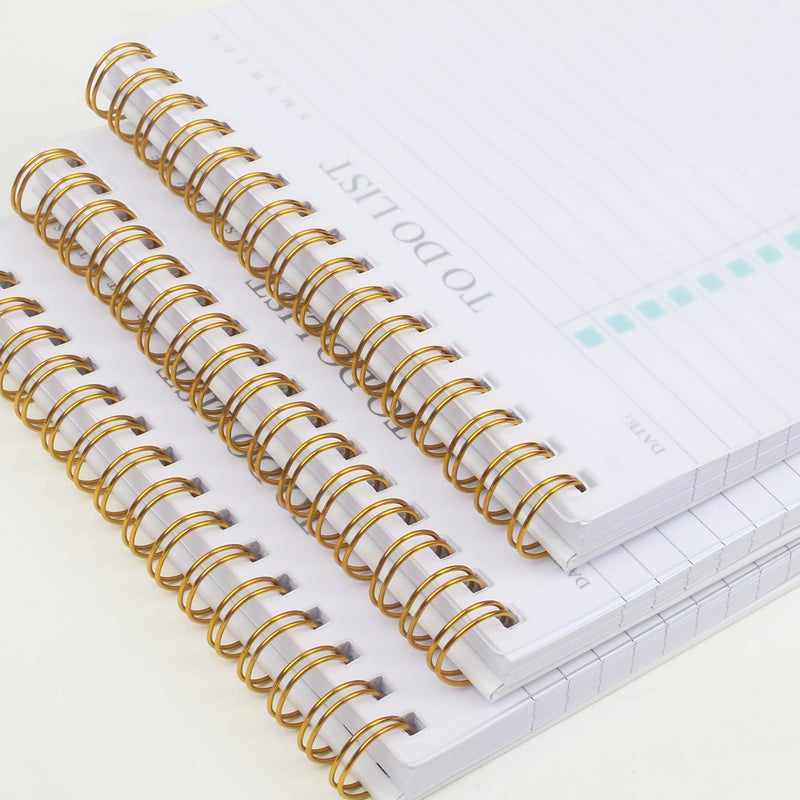 KAICN To Do List Notepad, Undated Daily Planner Notepad With To Do List Notebook Checklist Planner Spiral Waterproof Notepad for Office Supplies, School Planner, Green, 52 Sheets, 5.5"*8.3" A5 Size - Image 2