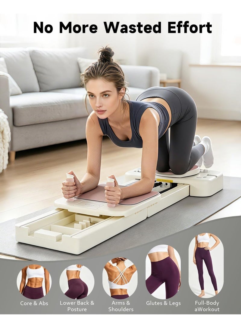 ETG Pilates Board, Foldable Pilates Portable Reformer 2026 for Home Use, Pilates Equipment for Home Workouts, Portable & Travel Friendly, 9-in-1 Full Body Sculpting & Core Training - Image 2
