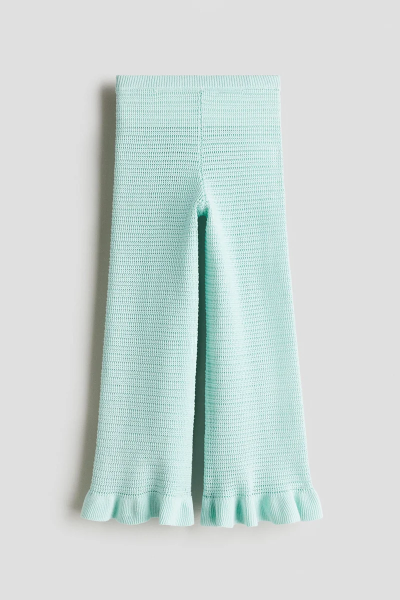 اتش اند ام لغينغز قطني محبوك بحافة واسعة