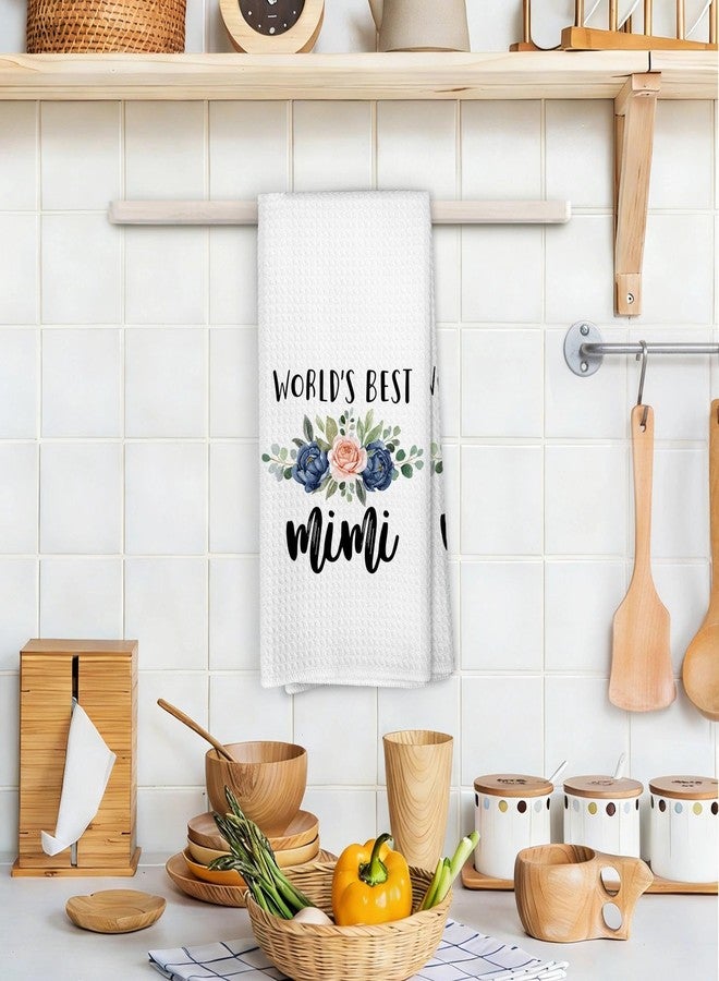 FUGWN Mimi Grandma Kitchen Towels, Mimi Gifts for Mother's Day Decor Dish Tea Towels Dishcloth for Kitchen, Best Grandma Gifts from Grandkids Grandson Granddaughter Hand Towel for Bathroom, 16x24 Inch - Image 2