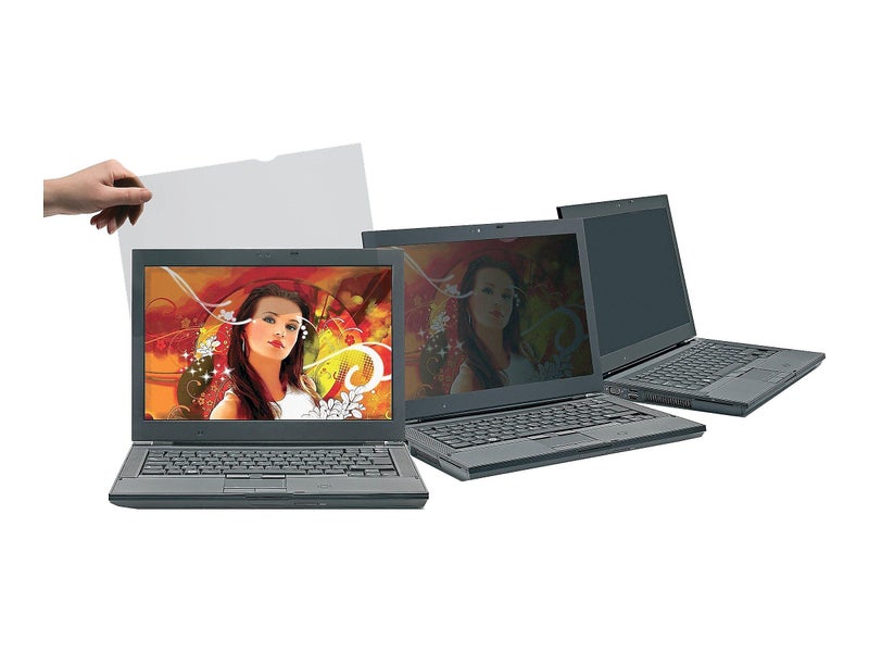 V7 PS21.5W9A2-2N 21.5" Privacy Filter (16:9, 18.76 x 10.56 in / 47.65 x 26.82 cm, cleaning cloth, mounting straps) matt/glossy - Image 2