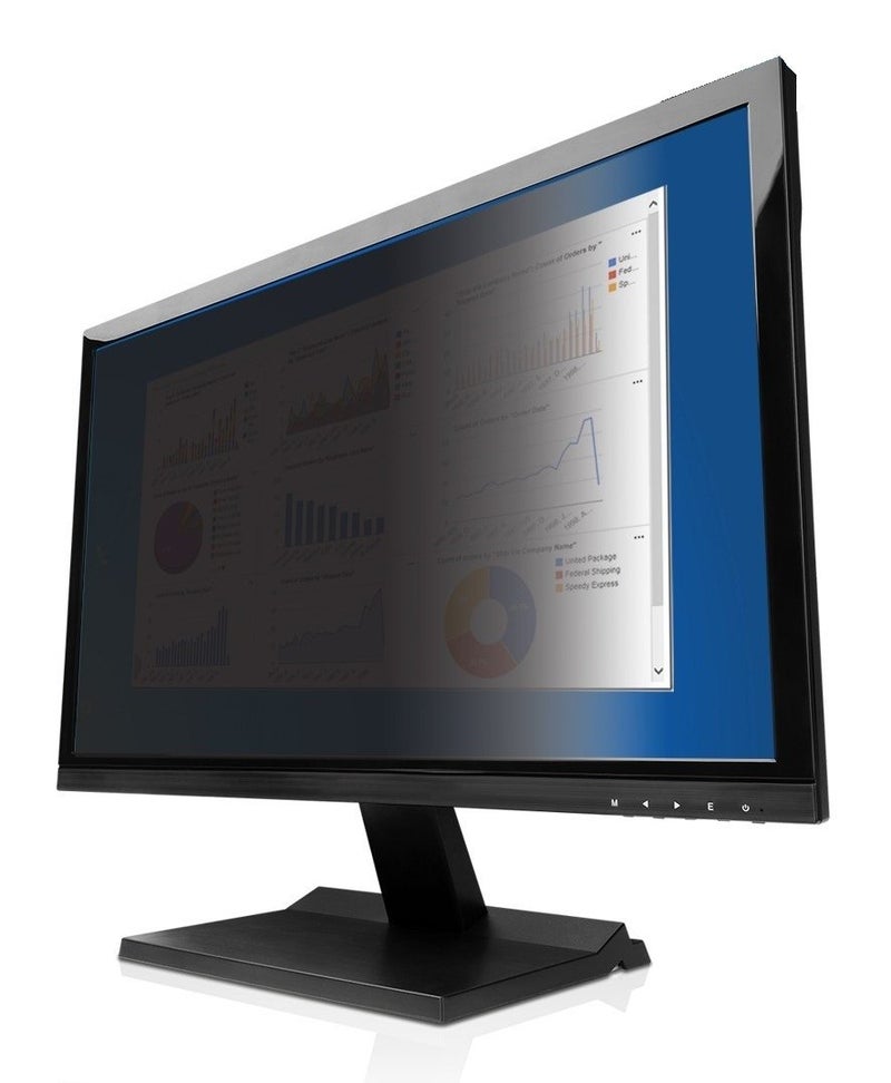 V7 PS21.5W9A2-2N 21.5" Privacy Filter (16:9, 18.76 x 10.56 in / 47.65 x 26.82 cm, cleaning cloth, mounting straps) matt/glossy - Image 4