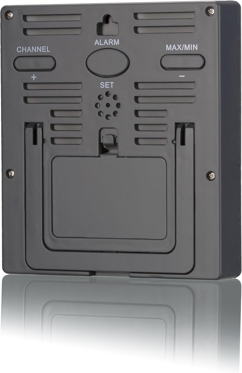 BRESSER Temeo Hygro Quadro Wireless Weather Station with Outdoor Sensor, Includes 3 Outdoor Sensors to Measure and Control Temperature and Humidity Simultaneously in 4 Environments, Grey Labor saving optimized design - Image 5
