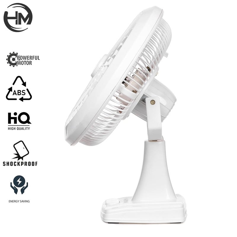 Ôhm HM 12 Inch Multipurpose Wall Cum Table Fan With High Speed Motor 300 MM 3 Speed Settings Made In India1 Year Warranty AP White 12 Inch  - Image 3