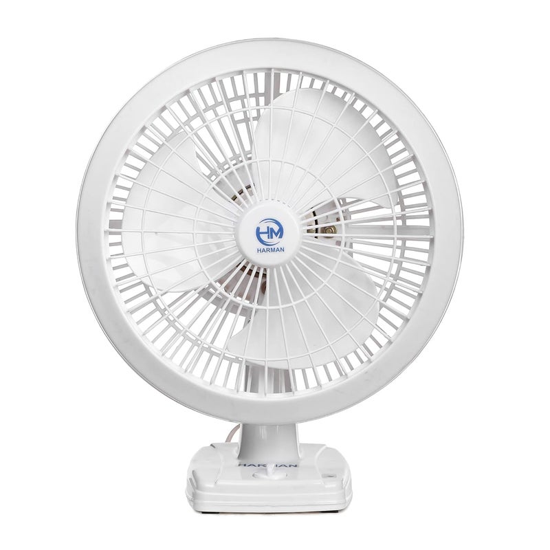 Ôhm HM 12 Inch Multipurpose Wall Cum Table Fan With High Speed Motor 300 MM 3 Speed Settings Made In India1 Year Warranty AP White 12 Inch  - Image 1