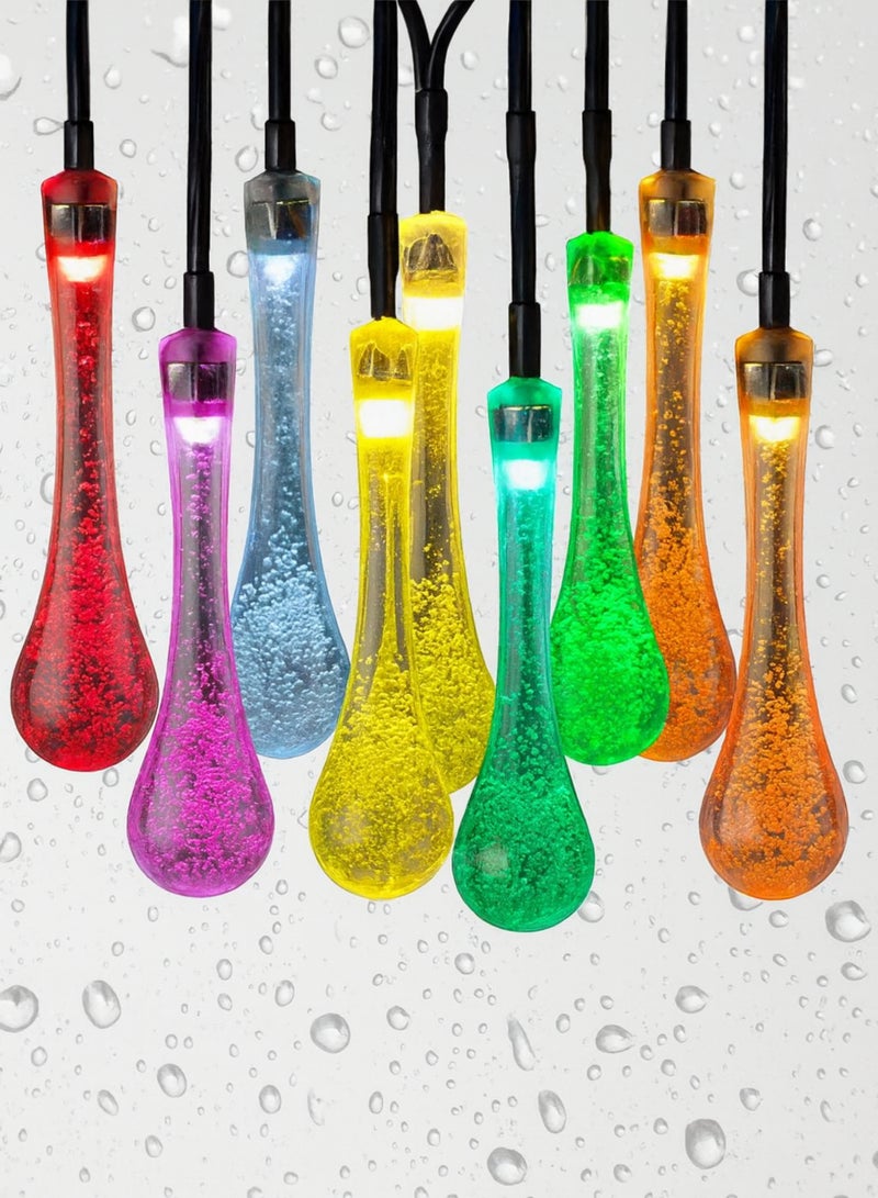 Solar LED Water Droplet String Lights – 8 Lighting Modes, Waterproof Decorative Garden Fairy Lights for Outdoor, Patio, Lawn, Festival & Home Decoration – DPL-1007 - Image 4