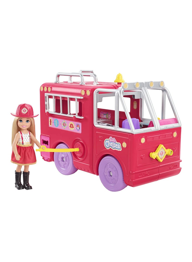 Mattel Games Barbie Chelsea Can Be Firetruck Playset - Image 1