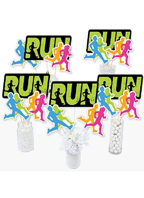Set The Pace Running Track Cross Country Or Marathon Party Centerpiece Sticks Table Toppers Set Of 15