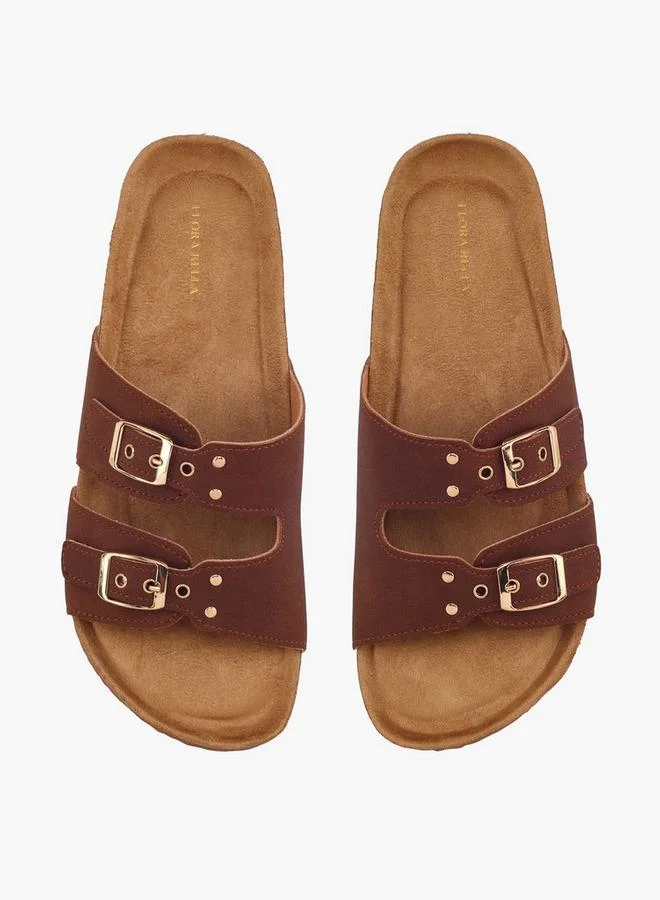 Flora Bella By Shoexpress Women Studded Double Strap Sandals