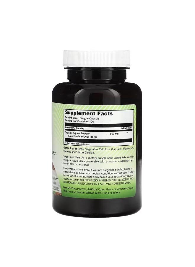 Amazing India Arjuna 500 mg 120 Veggie Capsules  - Image 2