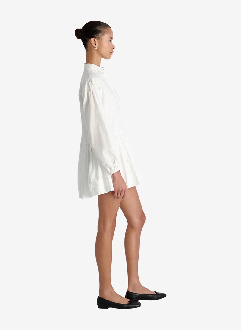 French Connection Women's Summer White Cambria Ctn Flr Mini Ls Dress - Image 2
