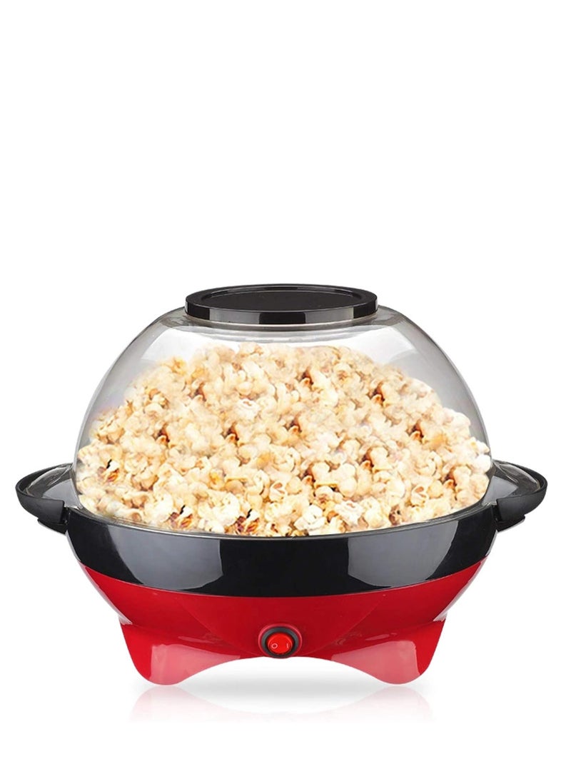 Electric Hot Oil Popcorn Popper Machine with Stirring Rod, Household Automatic Mini Hot Air Popcorn Making  - Image 1