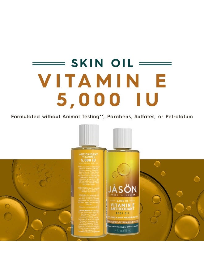 JASON Vitamin E 5000 IU Moisturizing Body Oil For Hair Face and Body 4 Fluid Ounces - Image 2