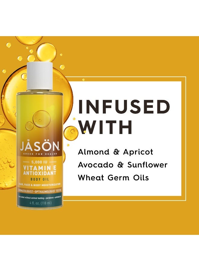 JASON Vitamin E 5000 IU Moisturizing Body Oil For Hair Face and Body 4 Fluid Ounces - Image 4