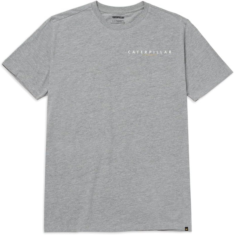 CATERPILLAR Heather Grey Crew Neck T-Shirt - Image 1